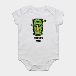 Halloween Mask, Horror Mask, Horror T-Shirt, Horror film, Halloween costume Short. Baby Bodysuit